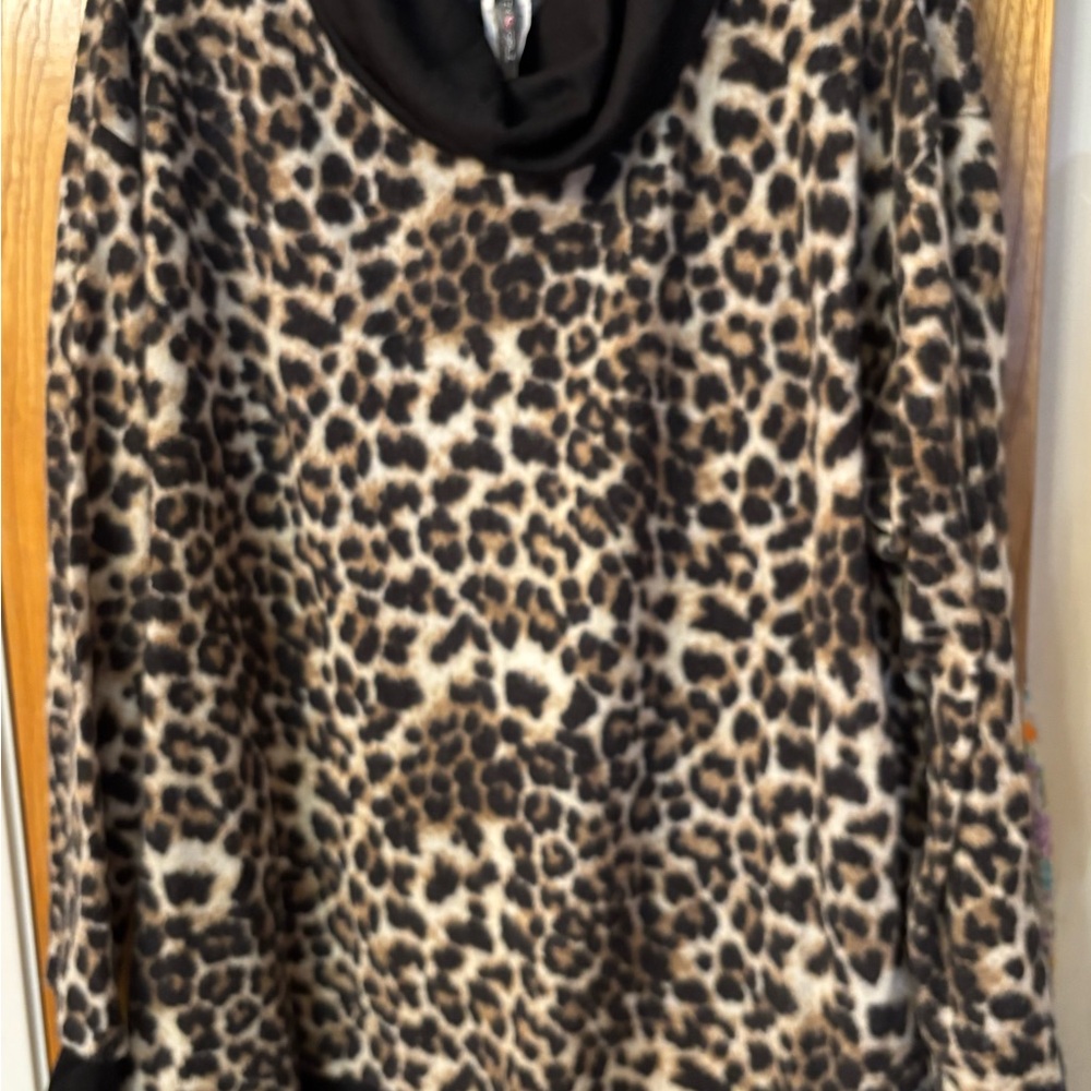 Glitzy Girlz Leopard Print Sweater